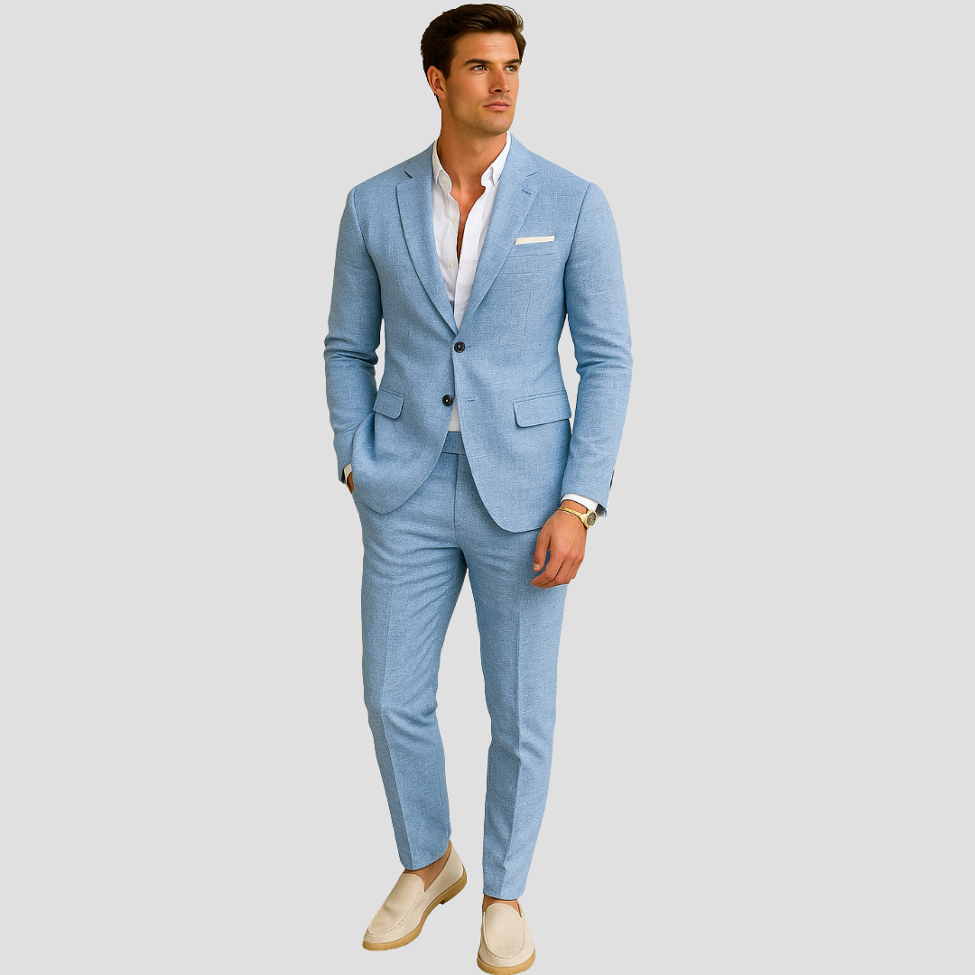 Slim Fit Men's 2 Button Spring Suit Set