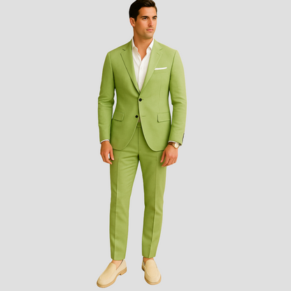 Slim Fit Men's 2 Button Spring Suit Set