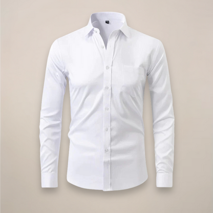Classic Men's Lightweight White Dress Shirt