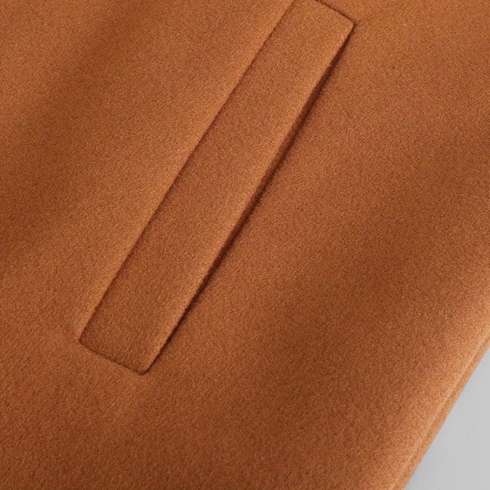 Men's Winter Coat Button Front Minimalist Design