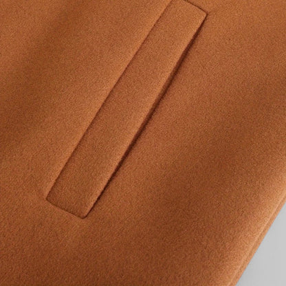 Men's Winter Coat Button Front Minimalist Design