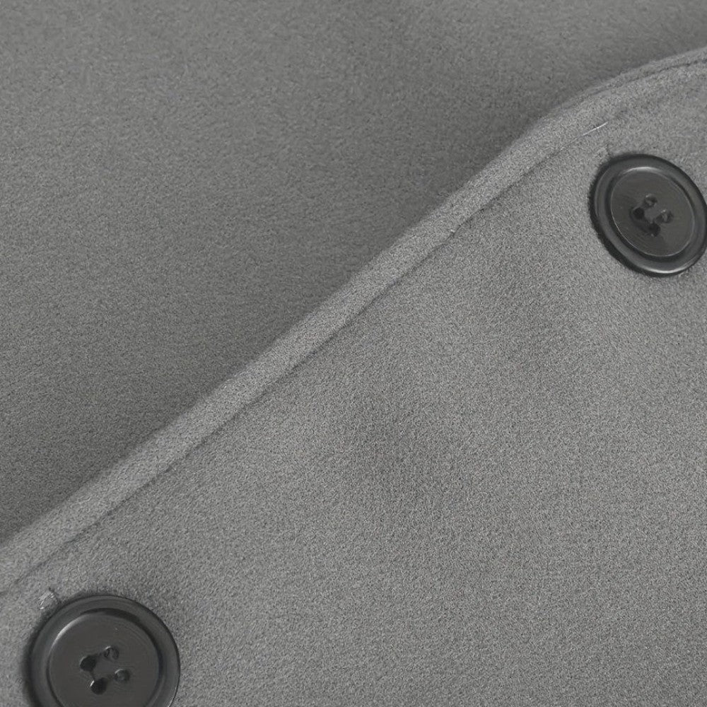 Men's Winter Coat Button Front Minimalist Design