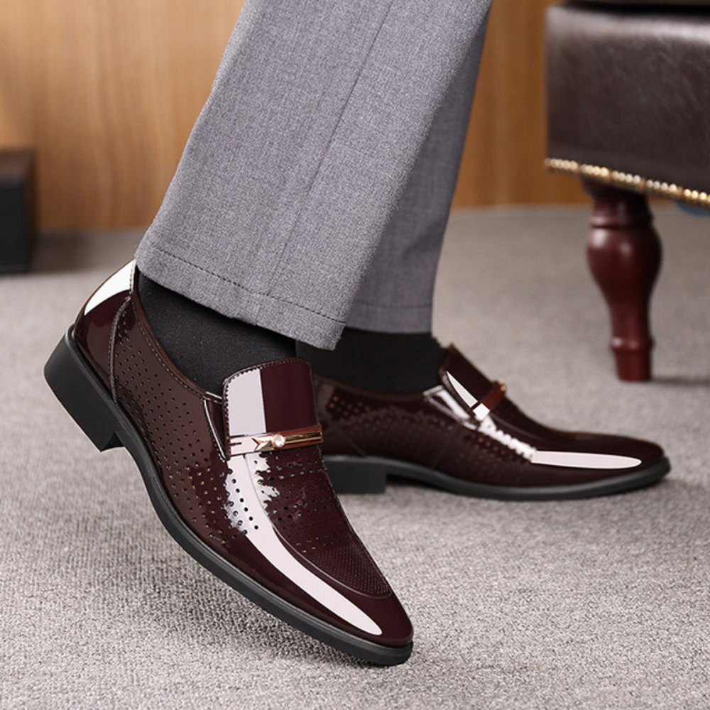 Men's Slip-On Loafers Leather Brown