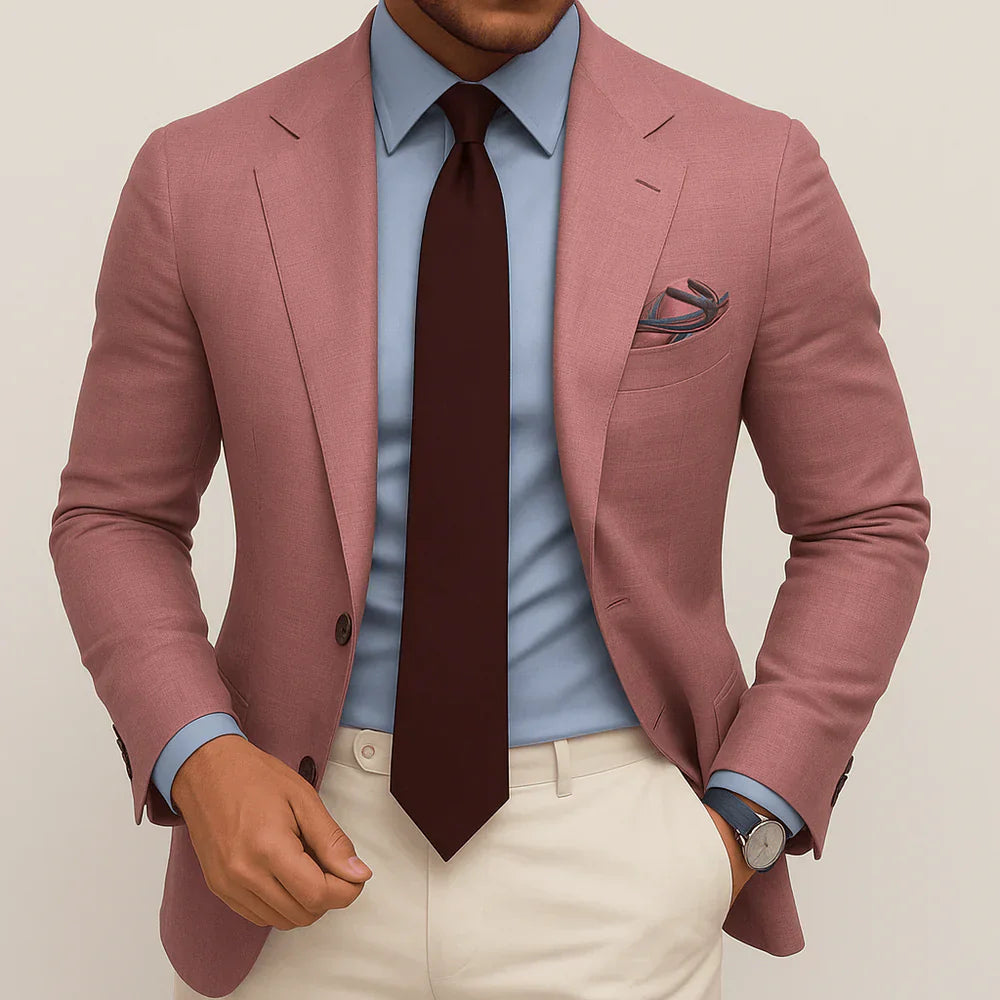 Men's Tailored Blazer Notch Lapel