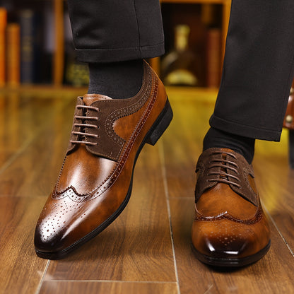 Men's Lace Up Wingtip Dress Shoes