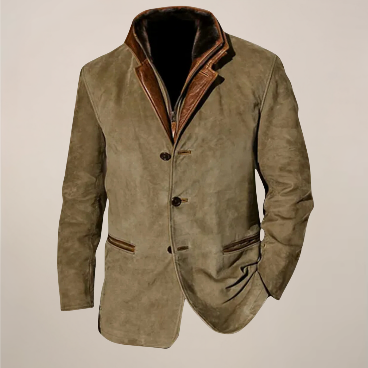 Men's Vintage Reversed Collar Jacket