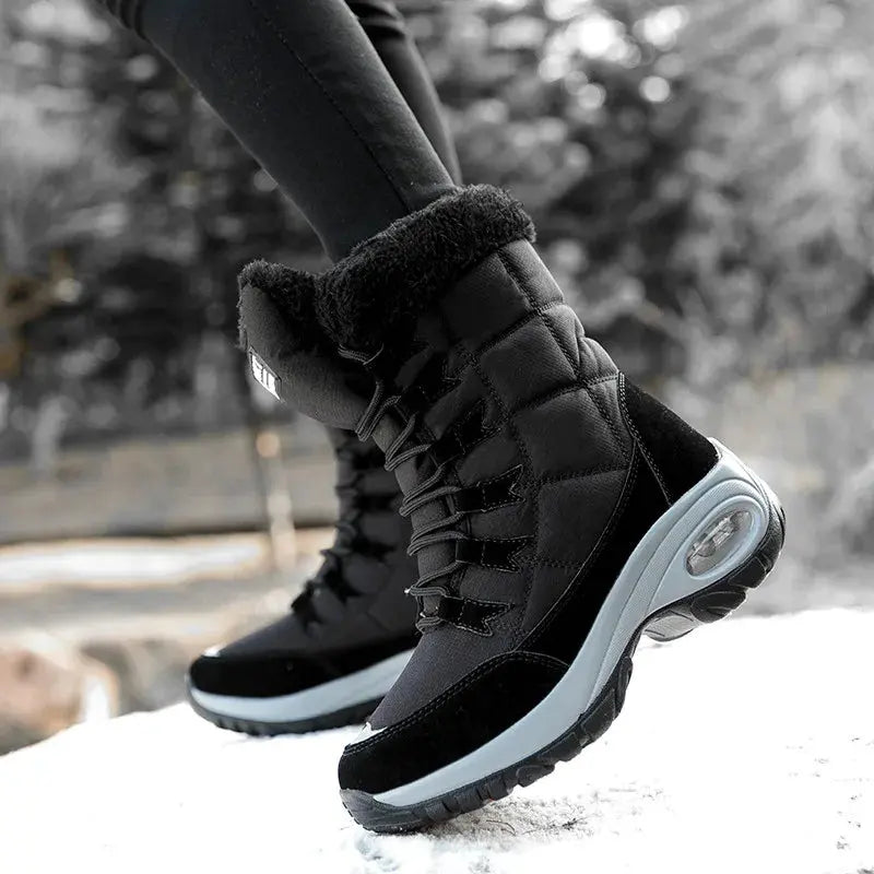 Mid-Calf Waterproof Snow Boots for Women – Cozy & Stylish