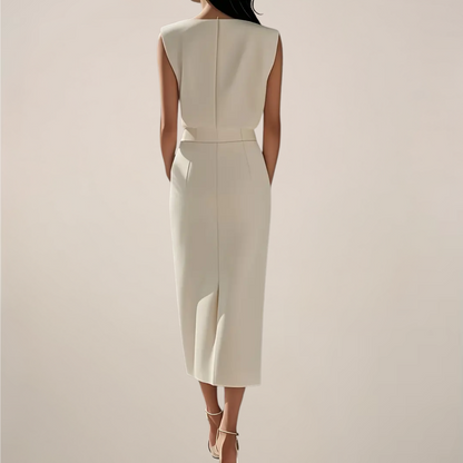 Chic Summer Sleeveless Midi Dress for Women
