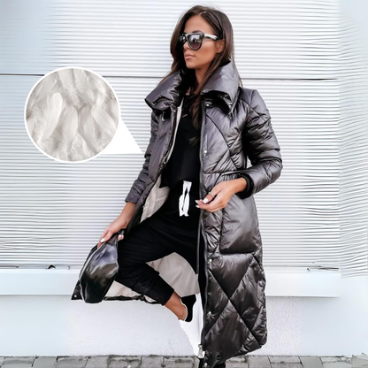 Stylish Faux Fur Parka Coat