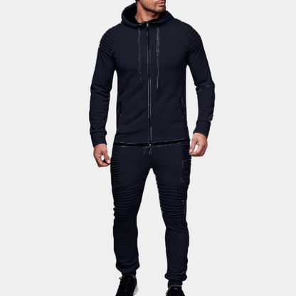 Men's Cotton Blend Tracksuit Soft Functional Details - VibreMode