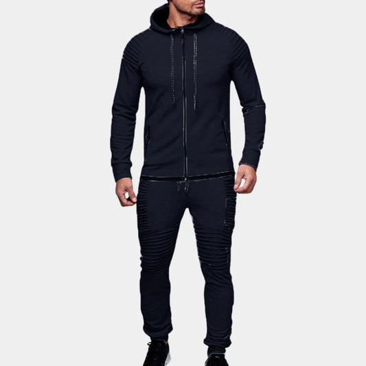 Men's Cotton Blend Tracksuit Soft Functional Details - VibreMode