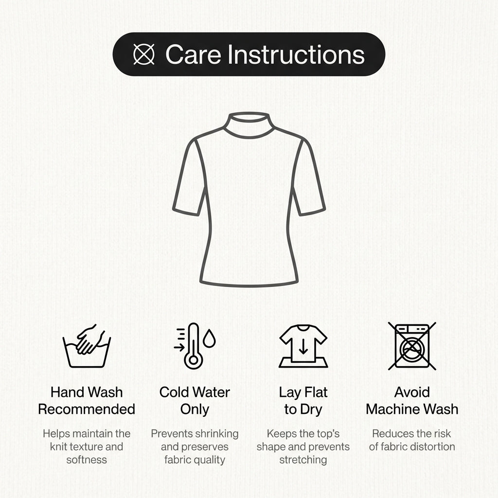 Women's Short-Sleeve Mock Neck Knit