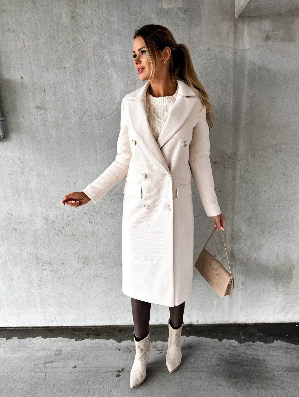 Women's Long Coat Elegant Fit