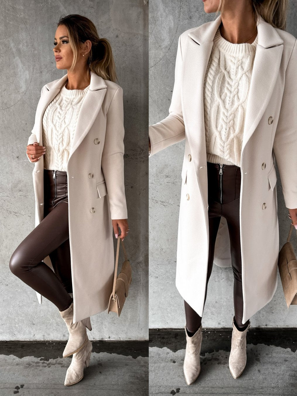 Women's Long Coat Elegant Fit