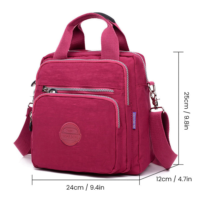Waterproof Crossbody Bag Nylon Versatile Black