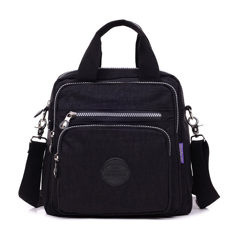 Waterproof Crossbody Bag Nylon Versatile Black