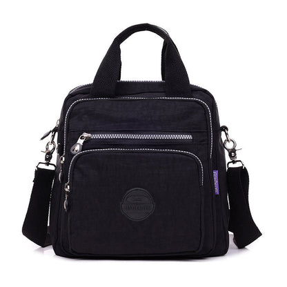 Waterproof Crossbody Bag Nylon Versatile Black