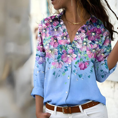 Trista Women's Patterned Blouse Casual