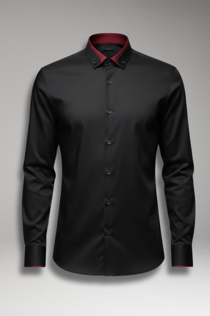 Men's Long Sleeve Dress Shirt Cotton Button Down - VibreMode