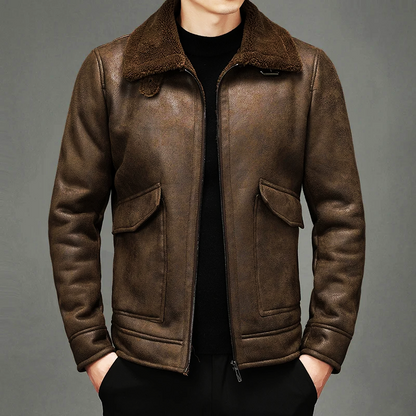 Faux Leather Biker Jacket - VibreMode