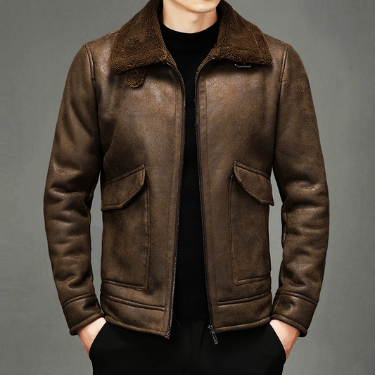 Faux Leather Biker Jacket - VibreMode
