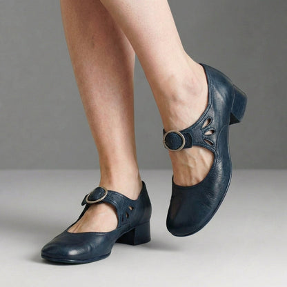Women's Mary Jane Shoes Block Heel Adjustable Strap
