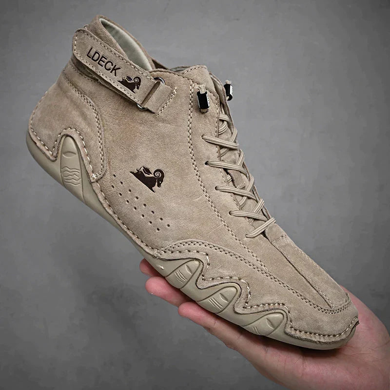 Waterproof Synthetic Leather High Top Slip On Shoes