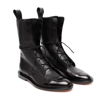 Ella | Classic Ankle High Lace-Up Boots - VibreMode