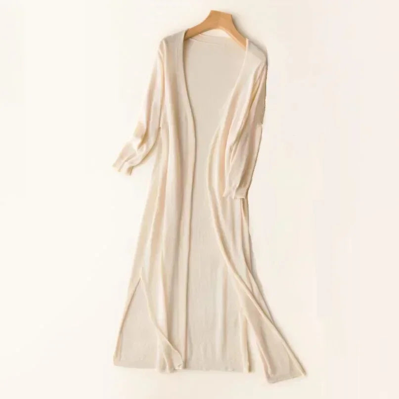 Women's Long Cardigan Cozy Knit Long Sleeves