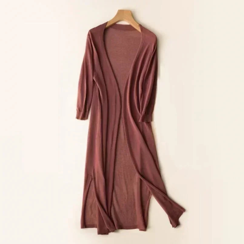 Women's Relaxed Fit Long Cardigan - VibreMode