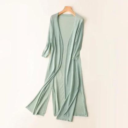 Women's Lightweight Knit Open Front Cardigan 3/4 Sleeve