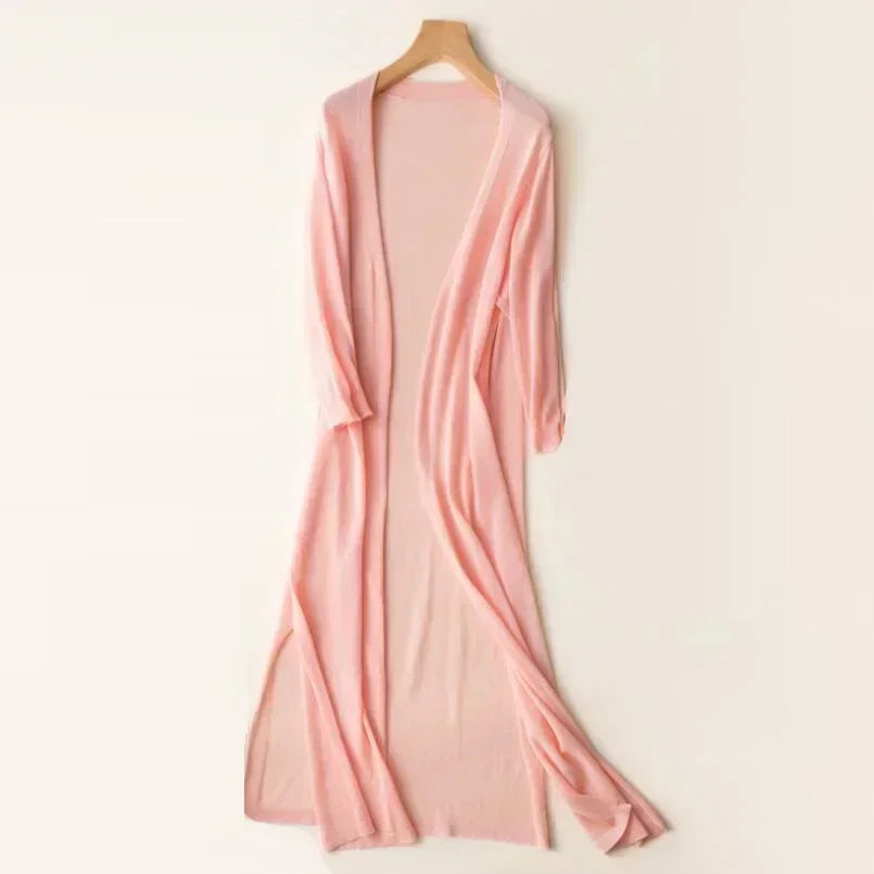Women's Long Cardigan Cozy Knit Long Sleeves