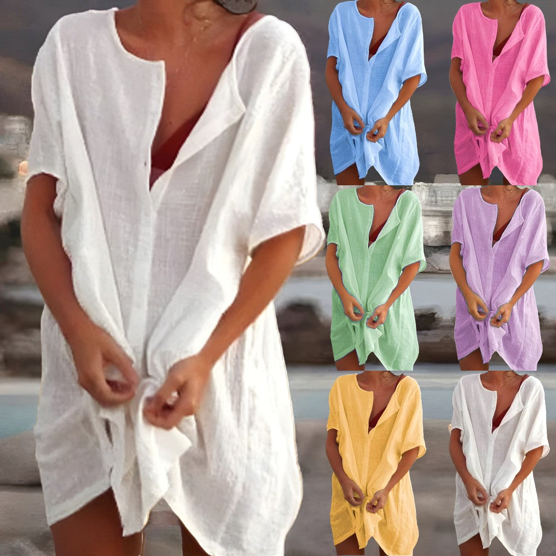 Women's Cotton Summer Dress - VibreMode