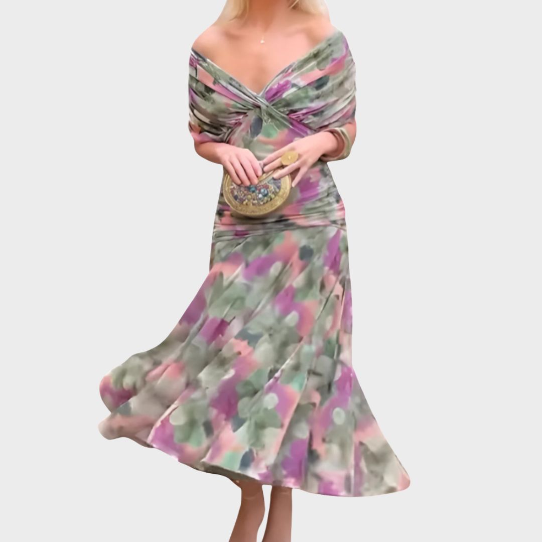 Chic Womens Cold Shoulder Formal Gown - VibreMode