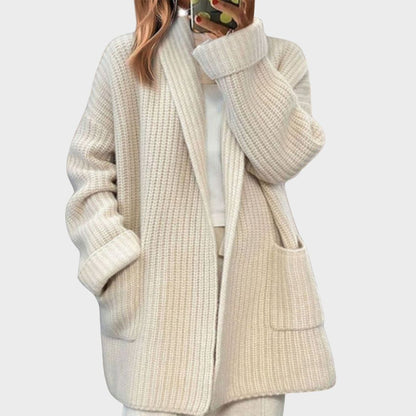 Women's Cardigan Sweater Patch Pockets