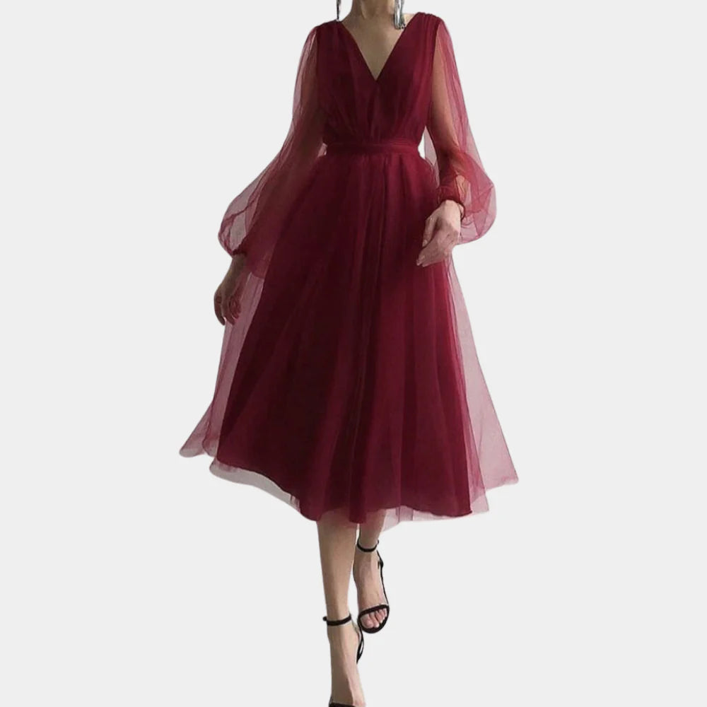 Women's Midi Dress Lace Detail