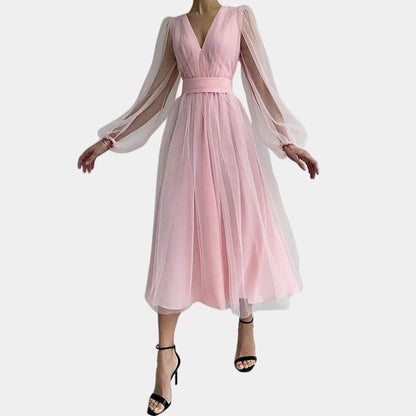 Women's Midi Dress Lace Detail
