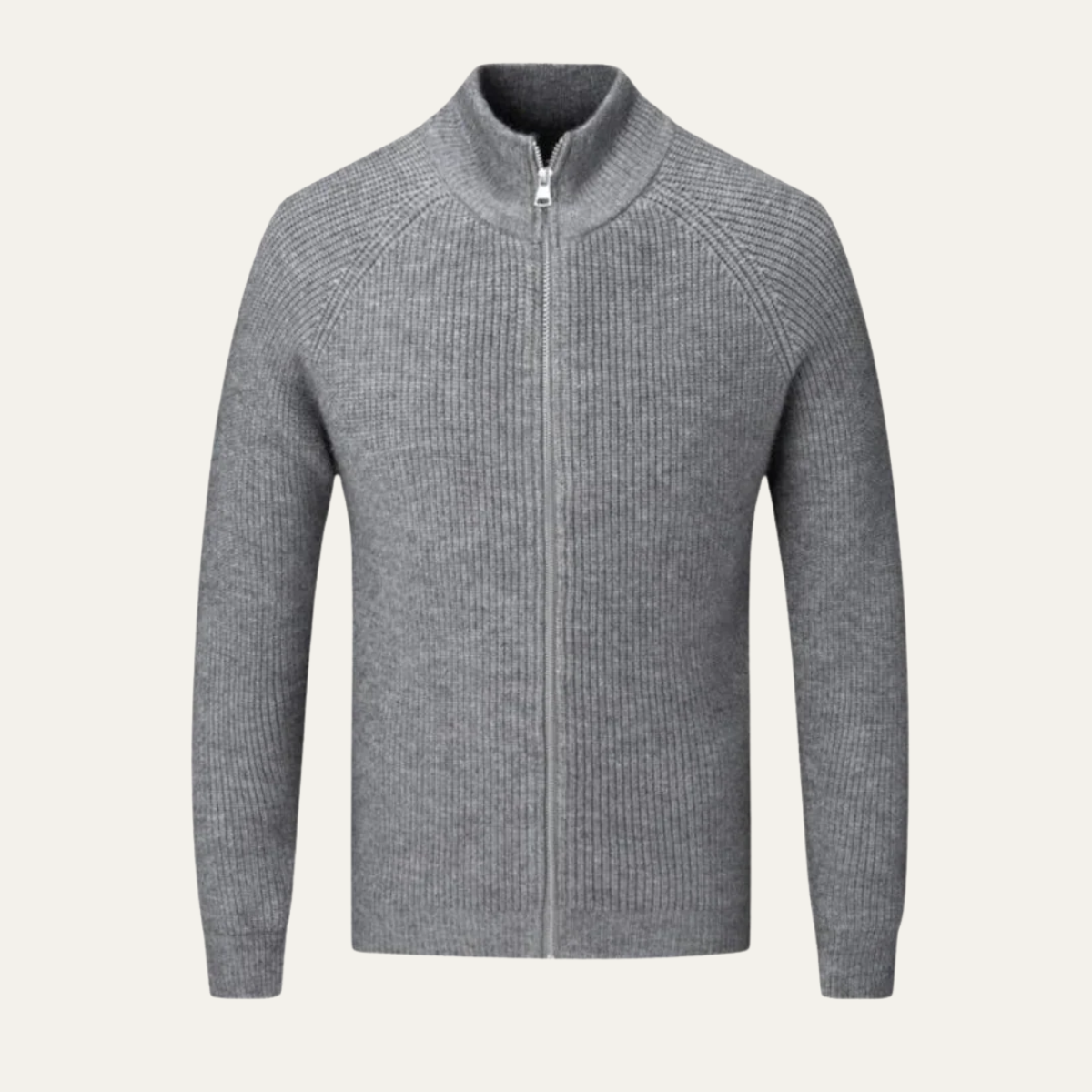 Men's Merino Wool Zip Up Cardigan
