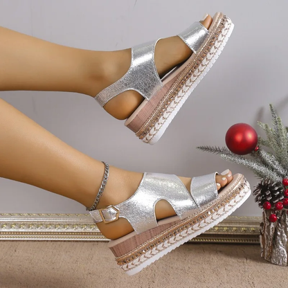 Elegant High Heel Platform Sandals