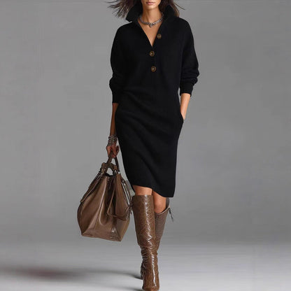 Casual Crew Neck Knee Length Dress