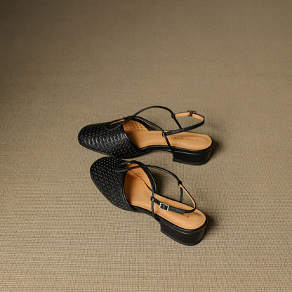 Real Leather Classic Slingback Shoes