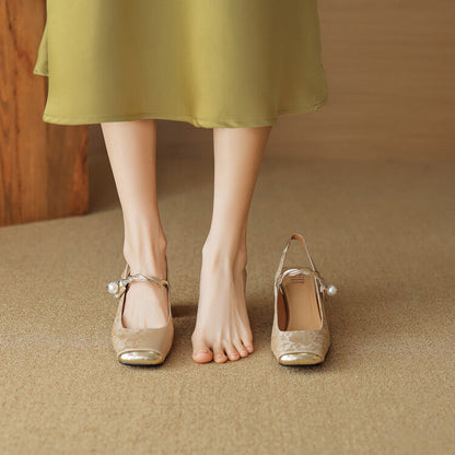 Comfortable Low Heel Slingbacks