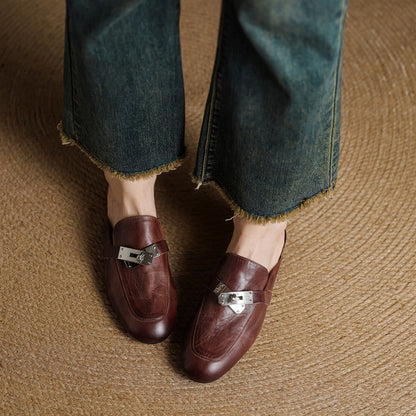Authentic Luxe Leather Mule Shoes