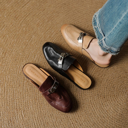 Authentic Luxe Leather Mule Shoes