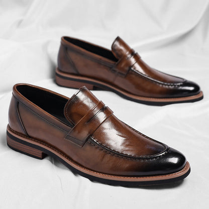 Authentic Luxe Leather Slip On Shoes