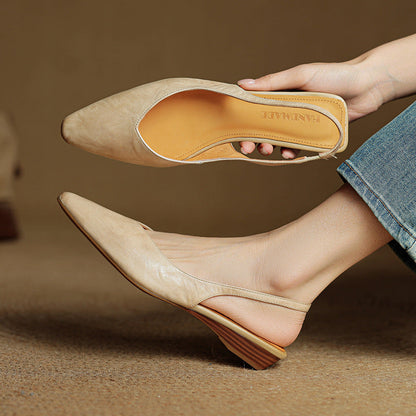 Authentic Leather High Heel Sandals