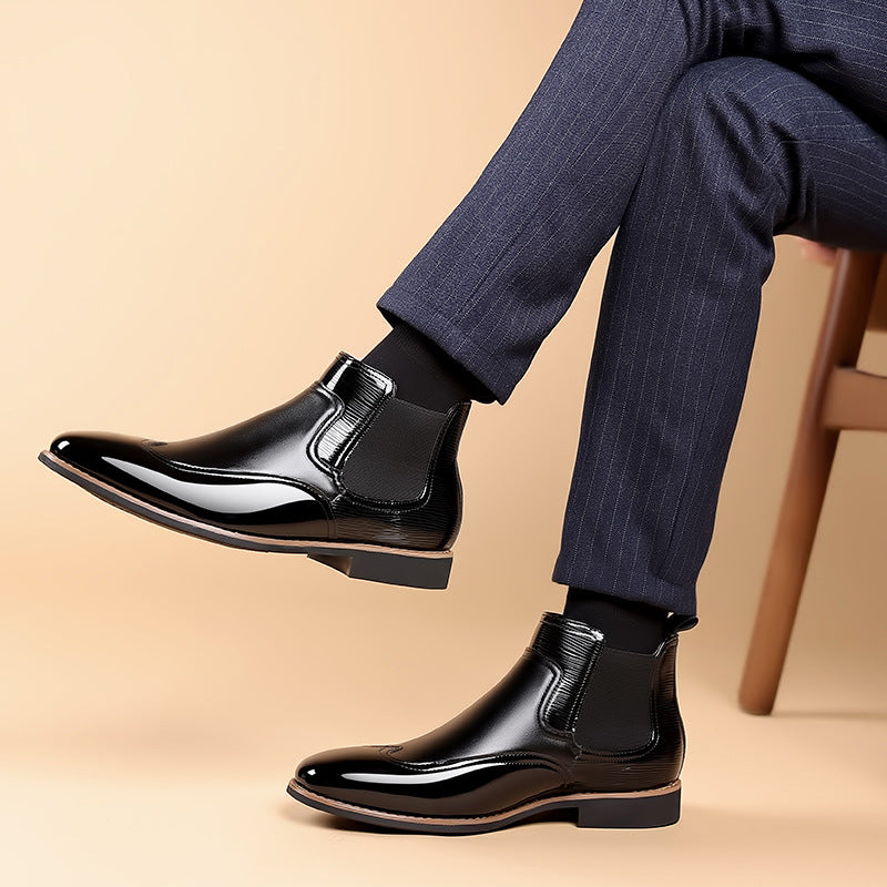 Premium Brown Leather Ankle Boots