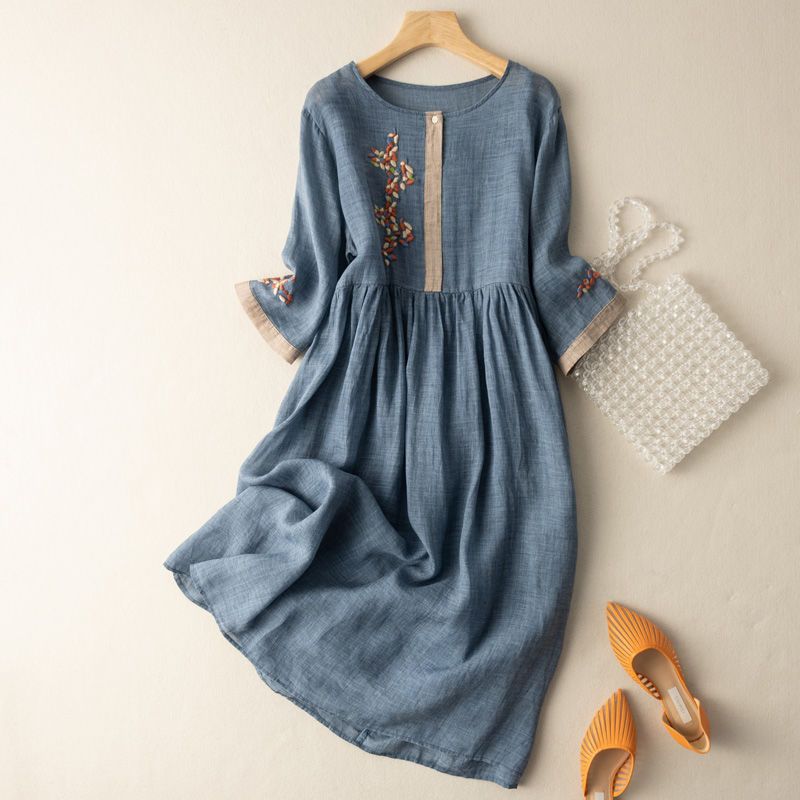 Women's Embroidered Maxi Dress