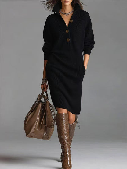 Casual Crew Neck Knee Length Dress