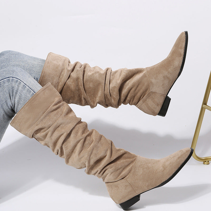 Comfortable Women's Tall Block Heel Boots
